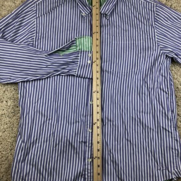 Lincs Men's Long Sleeve Size XL Purple Striped Button Up Shirt Casual Business - Picture 5 of 7